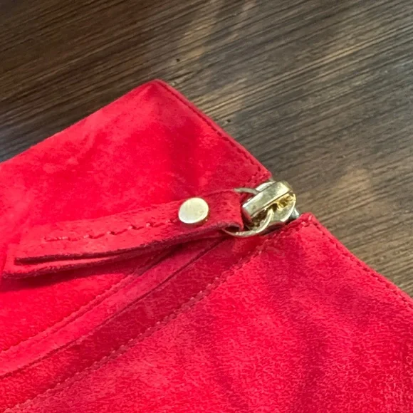 M. Gemi Bold Red Suede Heeled Boots - CHRISTMAS SALE PRICE! - Picture 4 of 8